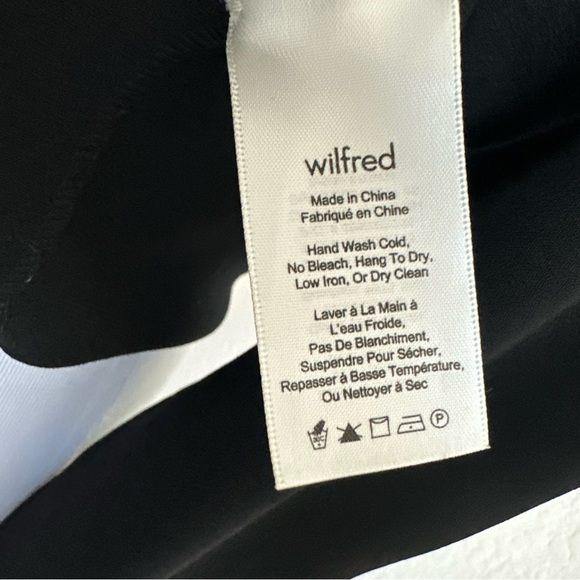 Wilfred Womens Cold Shoulder Long Sleeve Tie Back Neck Top Size Large Black - Picture 7 of 9